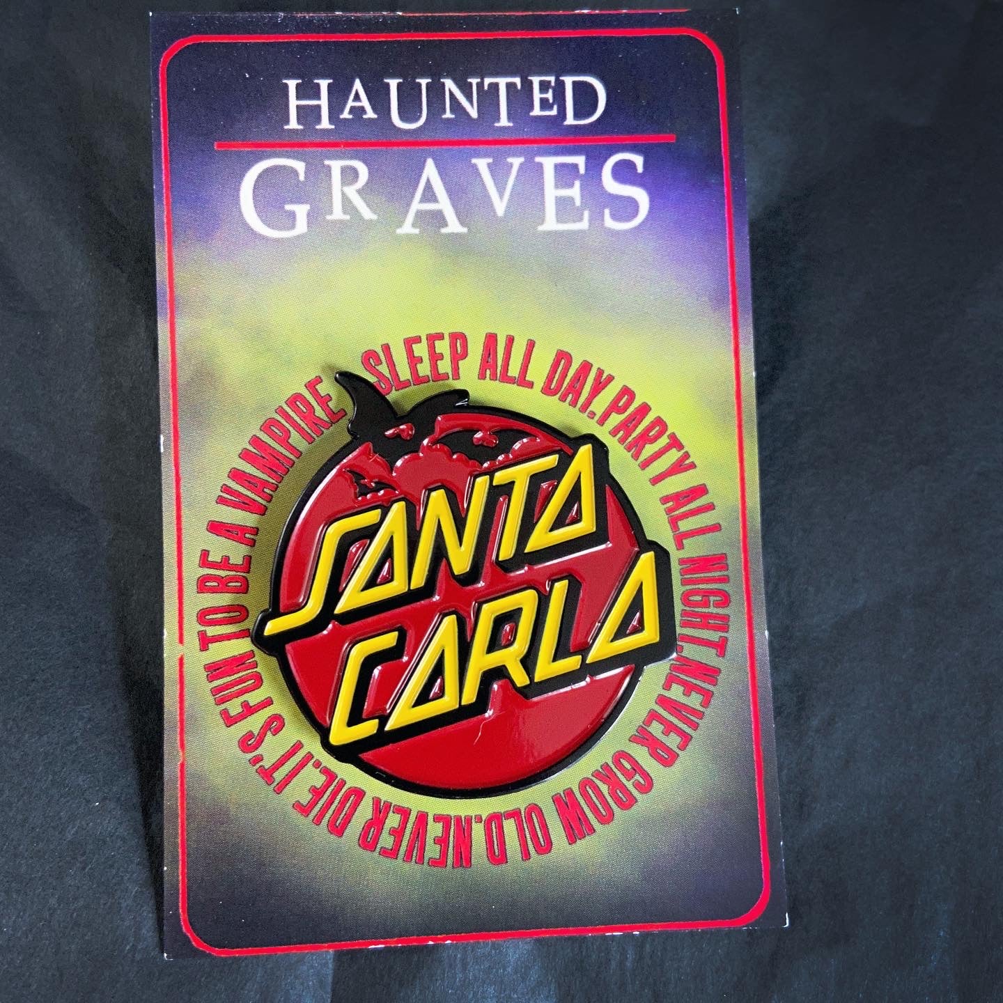 Santa Carla Vampire (lost boys HORROR inspired) pin BADGE
