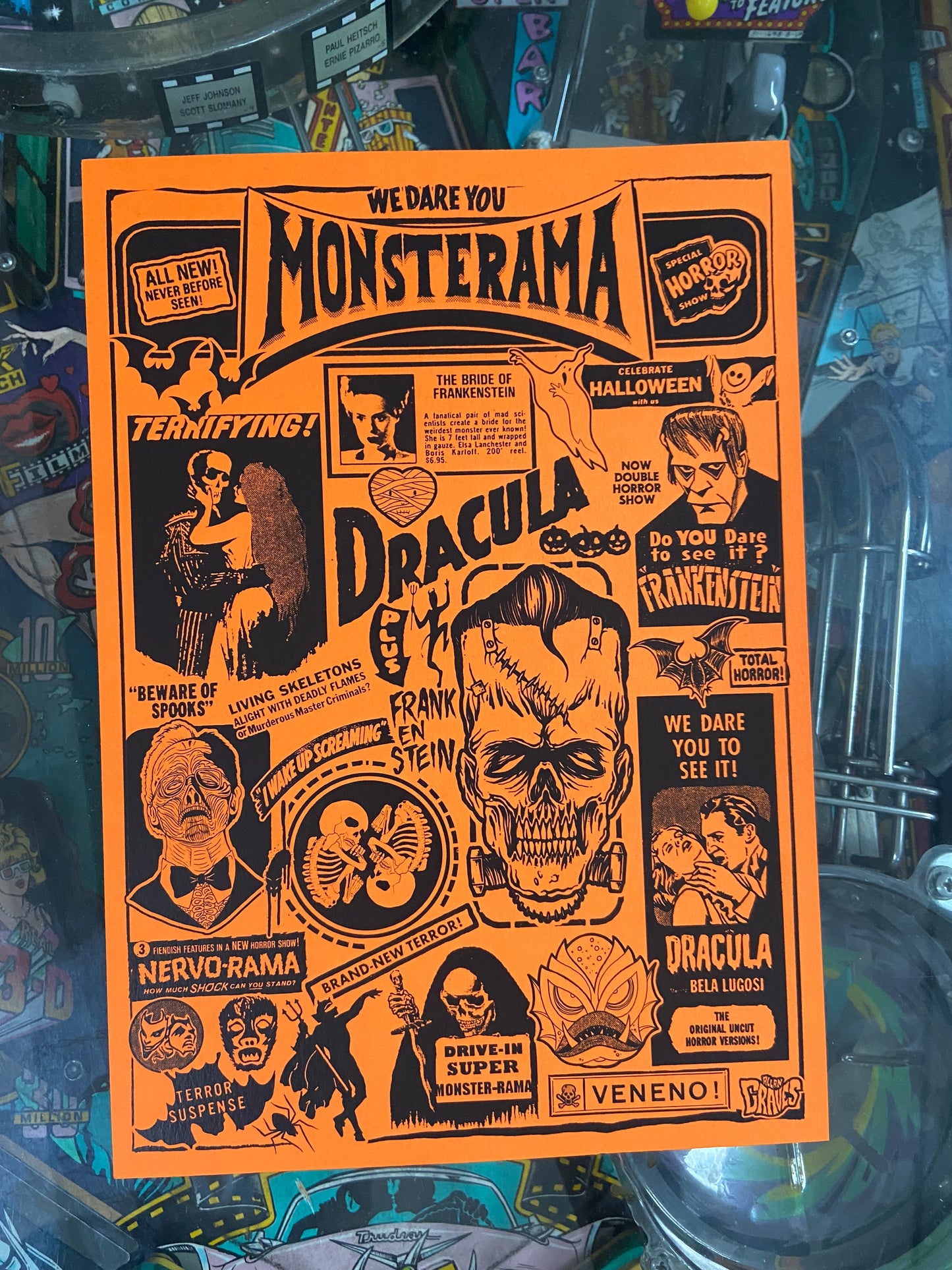 MONSTERAMA HORROR MOVIE A3 PRINT