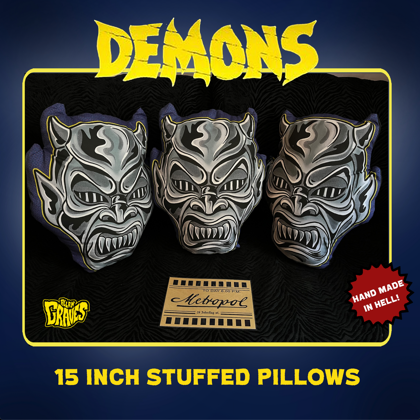 DEMONS INSPIRED HORROR MOVIE PILLOW