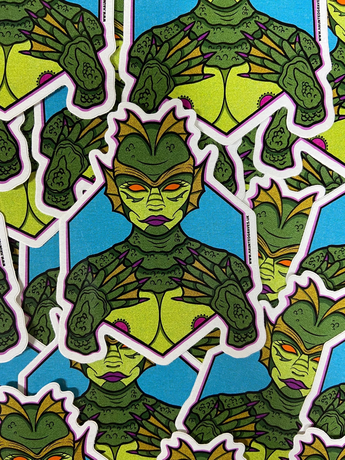 GIRL FROM THE BLACK LAGOON HORROR MOVIE STICKER
