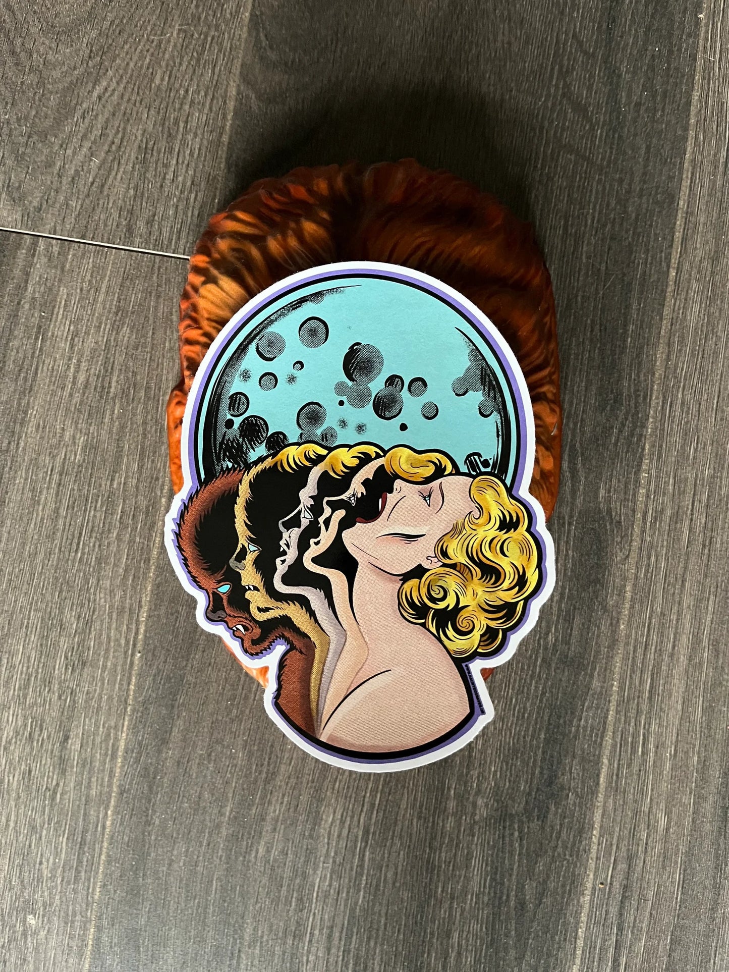 WOLFWOMAN HORROR MOVIE JUMBO STICKER