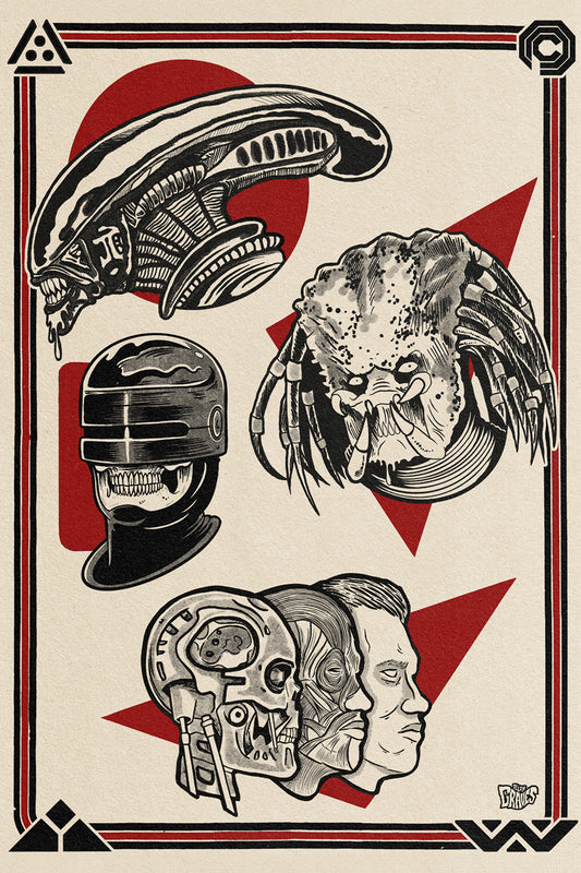 80S SCI-FI MONSTERS A3 PRINT