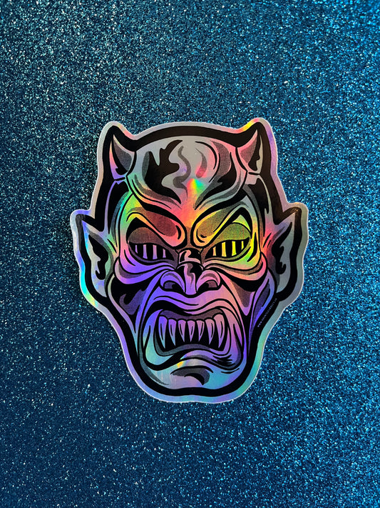 DEMONS MASK  HORROR MOVIE STICKER