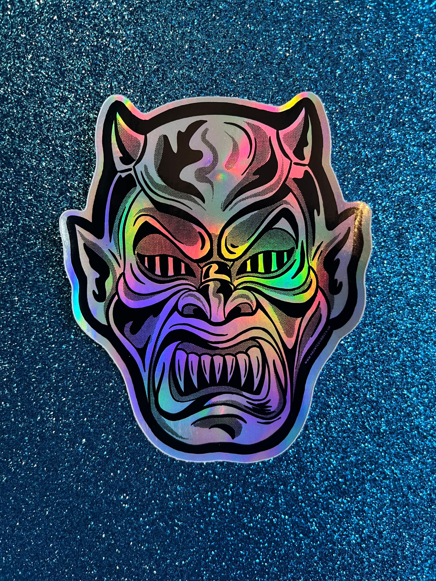 DEMONS MASK  HORROR MOVIE STICKER