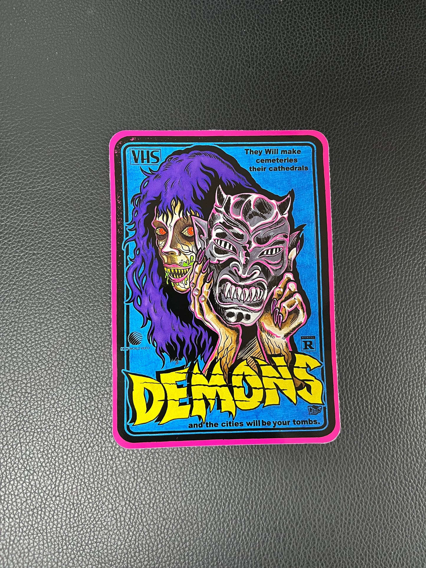 DEMONS INSPIRED HORROR MOVIE STICKER