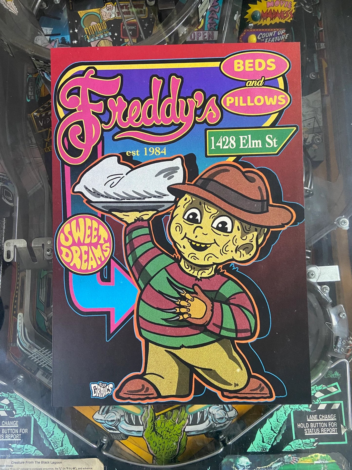 Freddy Krueger inspired HORROR MOVIE Print